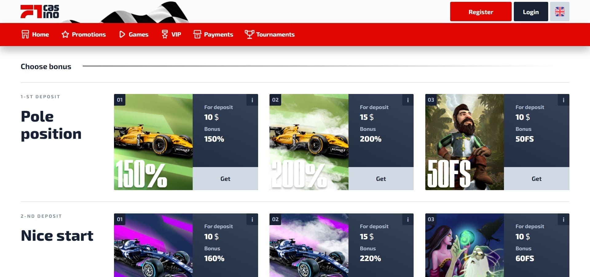 Kasino F1 (F1 Casino CZ) - nejlepší recenze