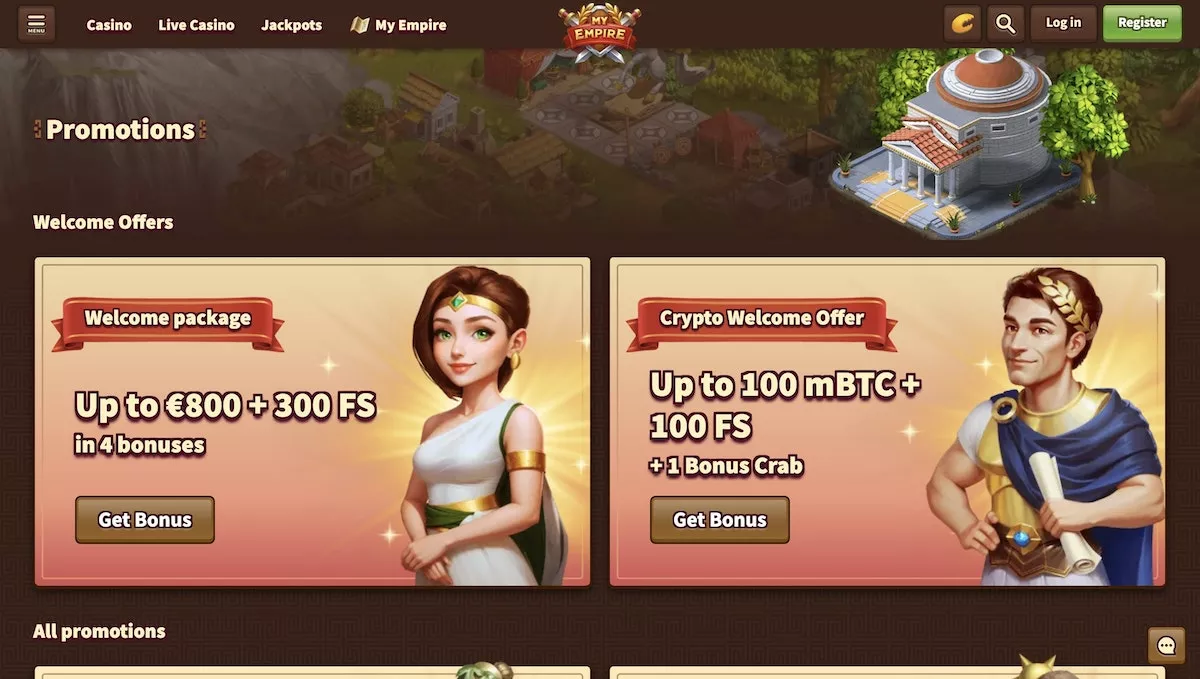 My Empire Casino Bonuses